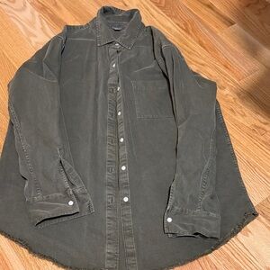 Aerie Dark Green Casual Shirt